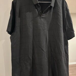 Van Heusen Black Checkered Polo Shirt